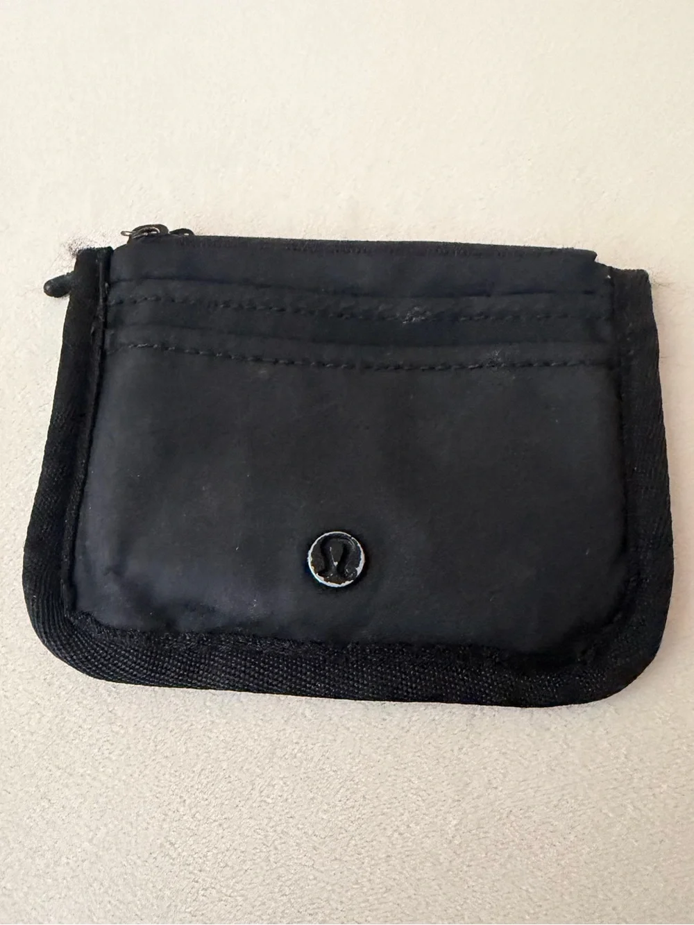lululemon athletica Black Zip Card Pouch